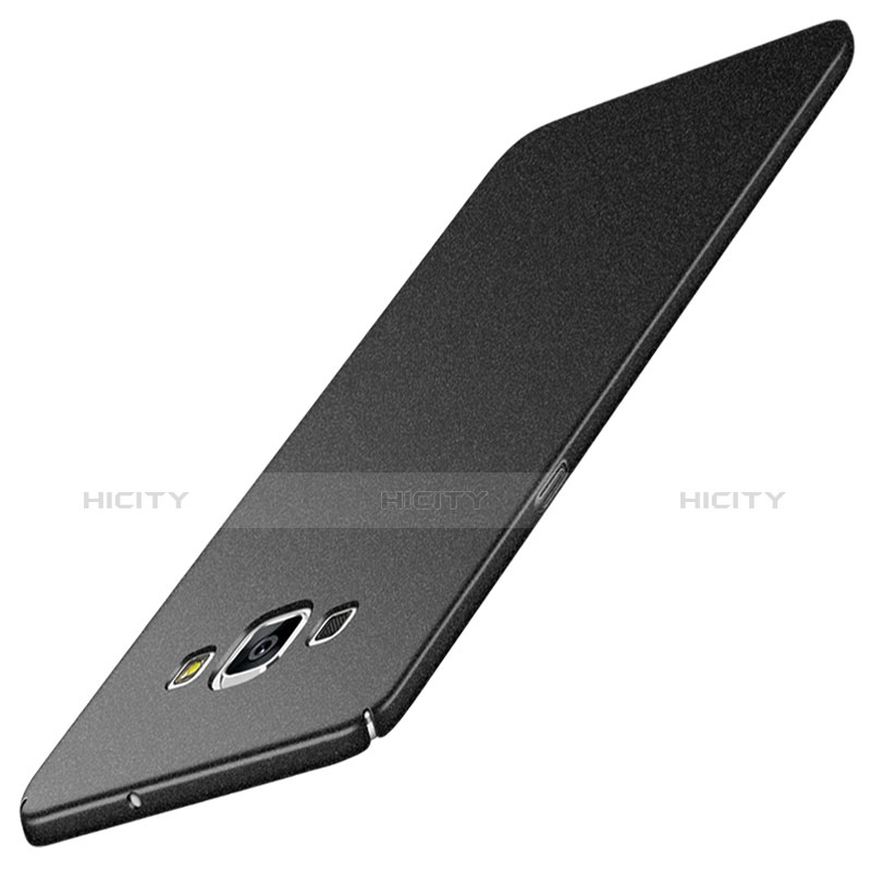 Funda Dura Plastico Rigida Fino Arenisca para Samsung Galaxy A5 Duos SM-500F Negro