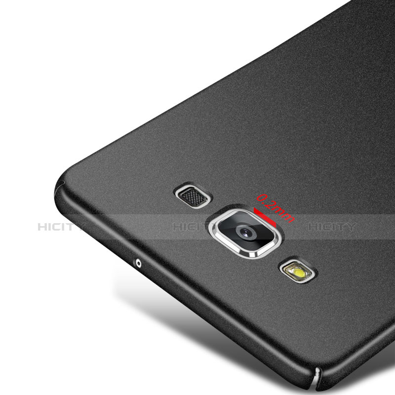 Funda Dura Plastico Rigida Fino Arenisca para Samsung Galaxy A5 Duos SM-500F Negro