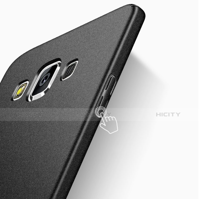 Funda Dura Plastico Rigida Fino Arenisca para Samsung Galaxy A5 SM-500F Negro