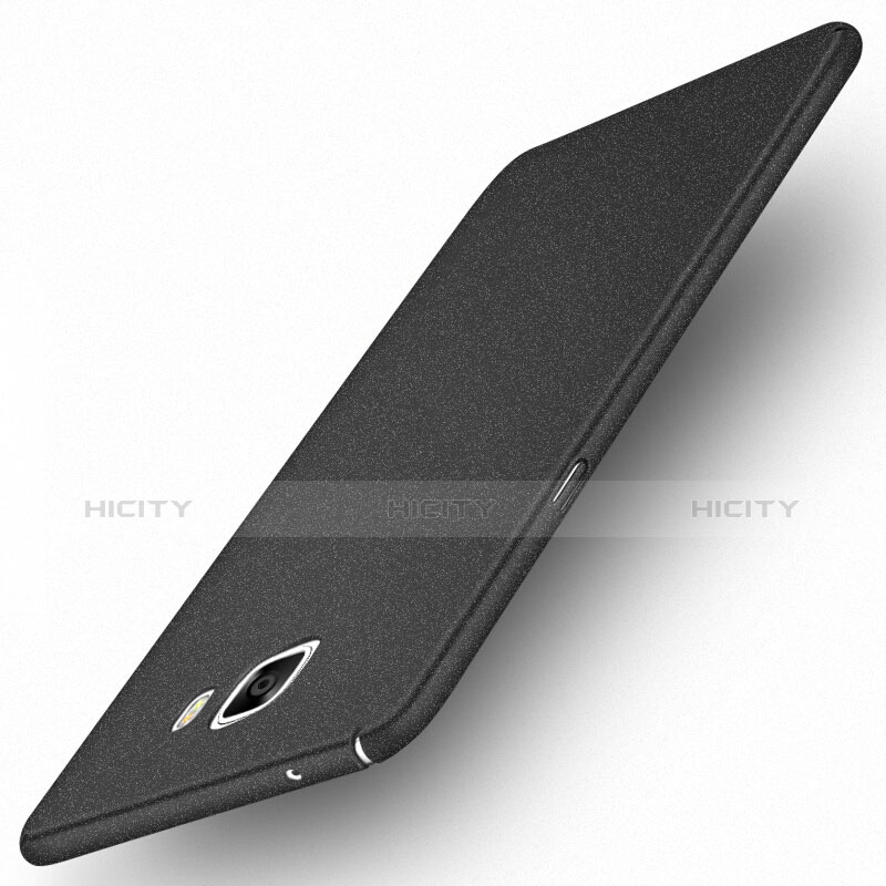 Funda Dura Plastico Rigida Fino Arenisca para Samsung Galaxy A9 Pro (2016) SM-A9100 Negro