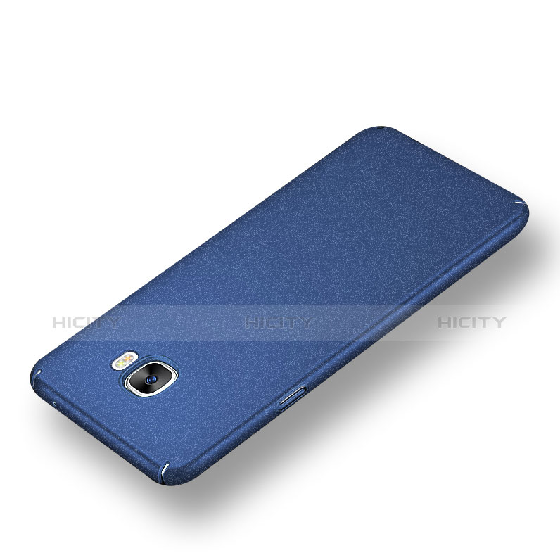 Funda Dura Plastico Rigida Fino Arenisca para Samsung Galaxy C7 SM-C7000 Azul