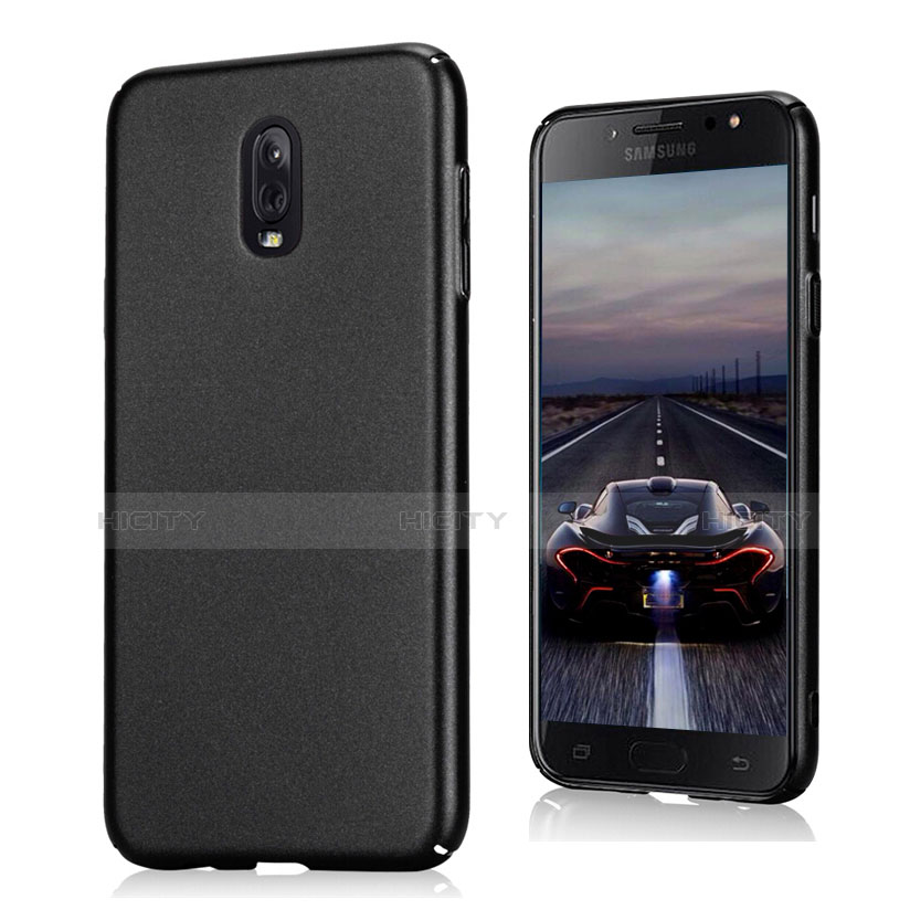 Funda Dura Plastico Rigida Fino Arenisca para Samsung Galaxy C8 C710F Negro