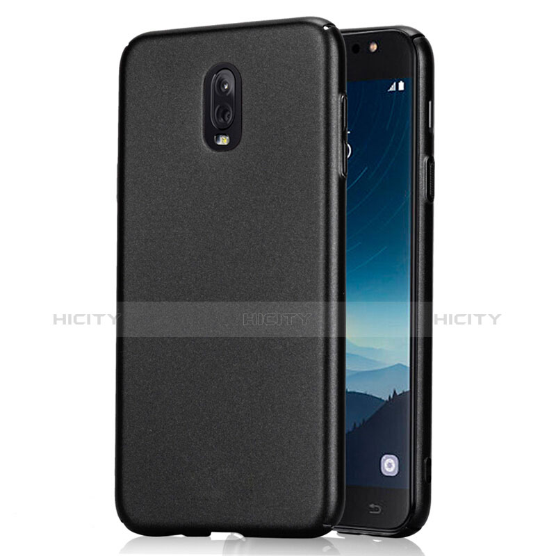 Funda Dura Plastico Rigida Fino Arenisca para Samsung Galaxy C8 C710F Negro