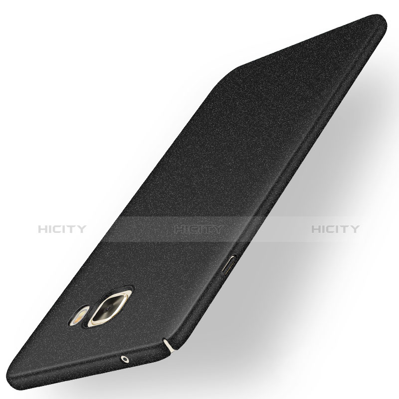 Funda Dura Plastico Rigida Fino Arenisca para Samsung Galaxy C9 Pro C9000 Negro