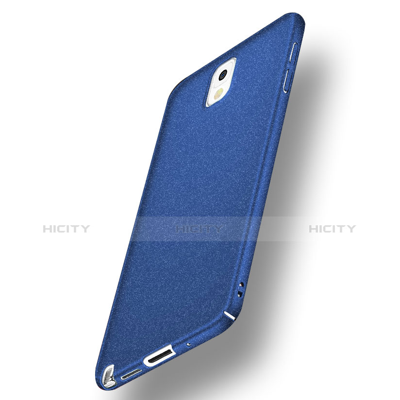 Funda Dura Plastico Rigida Fino Arenisca para Samsung Galaxy Note 3 N9000 Azul