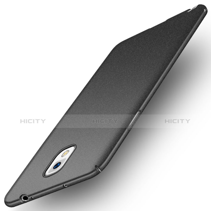 Funda Dura Plastico Rigida Fino Arenisca para Samsung Galaxy Note 3 N9000 Negro