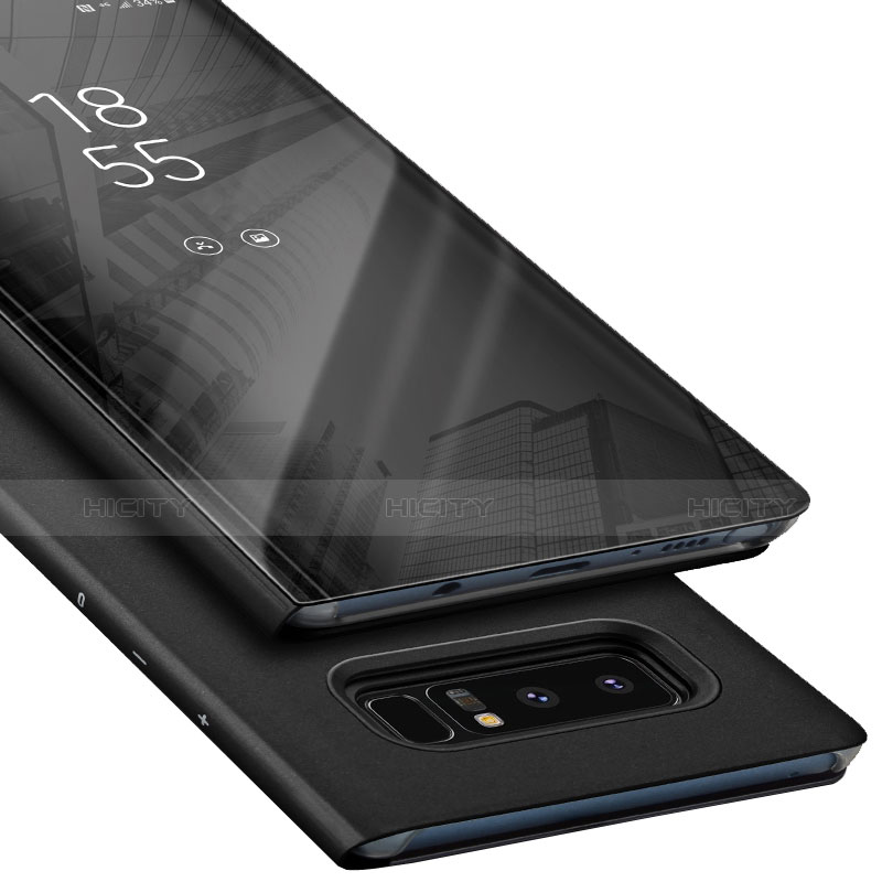 Funda Dura Plastico Rigida Fino Arenisca para Samsung Galaxy Note 8 Negro