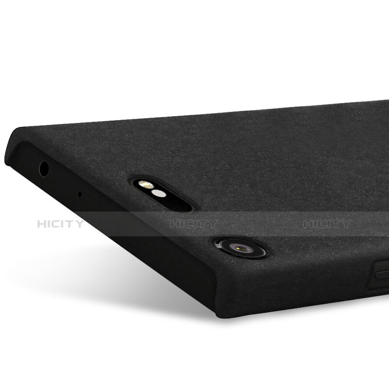 Funda Dura Plastico Rigida Fino Arenisca para Sony Xperia XZ1 Compact Negro