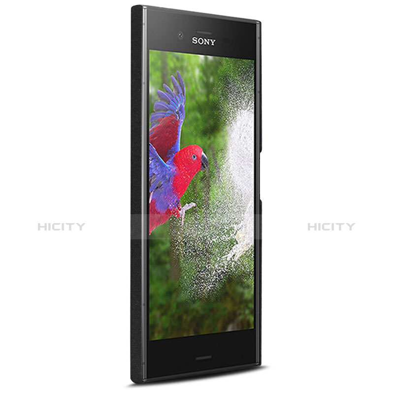 Funda Dura Plastico Rigida Fino Arenisca para Sony Xperia XZ1 Negro