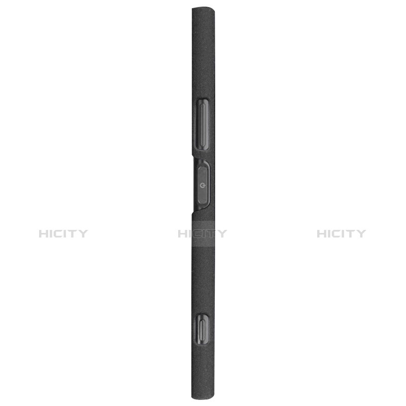 Funda Dura Plastico Rigida Fino Arenisca para Sony Xperia XZ1 Negro