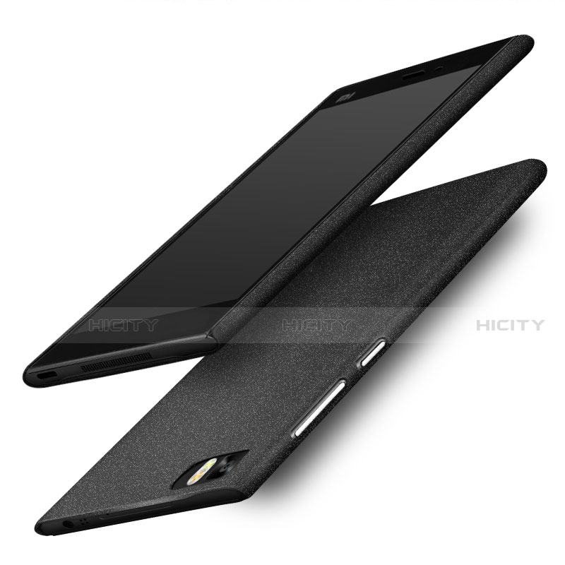 Funda Dura Plastico Rigida Fino Arenisca para Xiaomi Mi 3 Negro