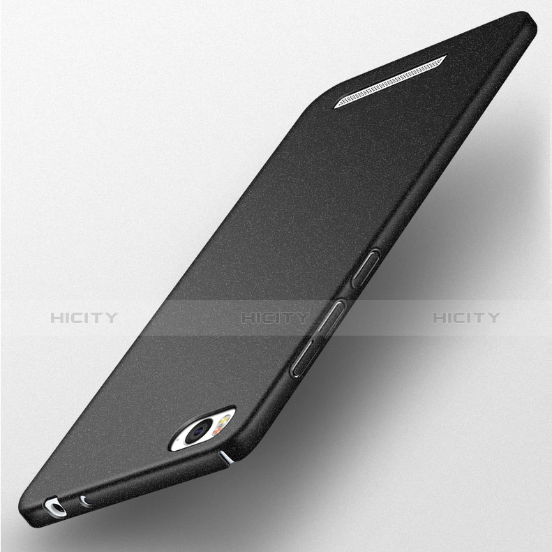 Funda Dura Plastico Rigida Fino Arenisca para Xiaomi Mi 4C Negro