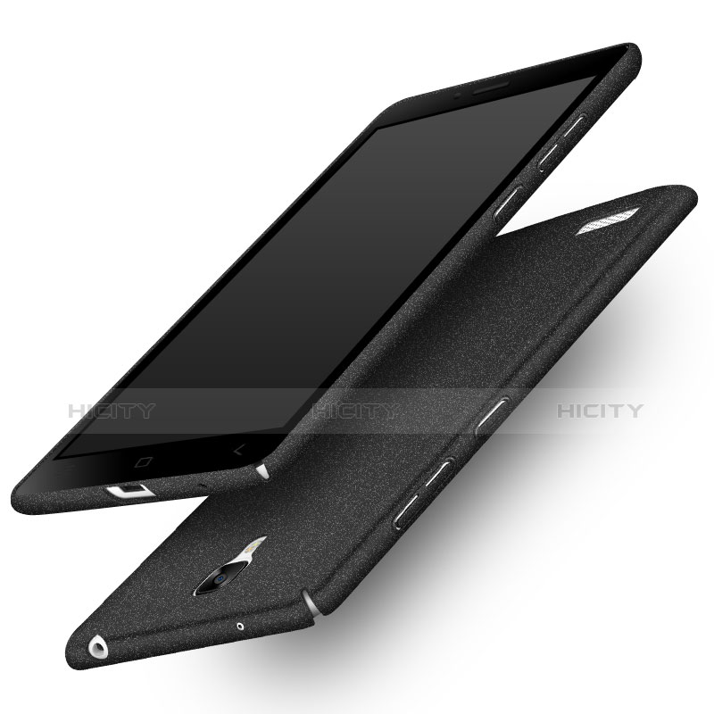 Funda Dura Plastico Rigida Fino Arenisca para Xiaomi Redmi Note Negro