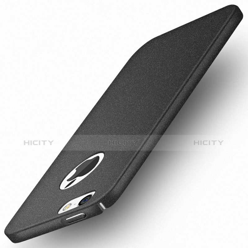 Funda Dura Plastico Rigida Fino Arenisca Q01 para Apple iPhone 5 Negro