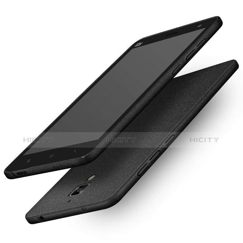 Funda Dura Plastico Rigida Fino Arenisca Q01 para Xiaomi Mi 4 Negro