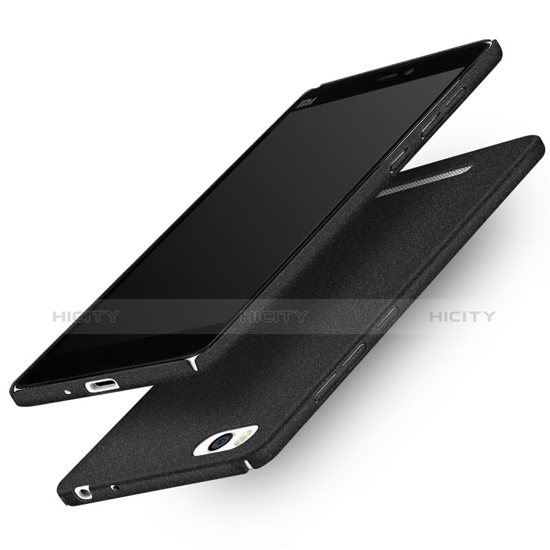 Funda Dura Plastico Rigida Fino Arenisca Q01 para Xiaomi Mi 4C Negro