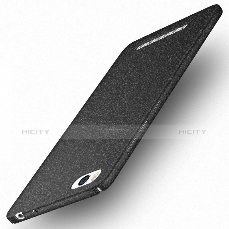 Funda Dura Plastico Rigida Fino Arenisca Q01 para Xiaomi Mi 4C Negro