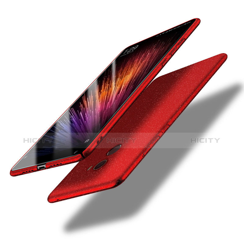 Funda Dura Plastico Rigida Fino Arenisca Q01 para Xiaomi Mi Mix 2 Rojo