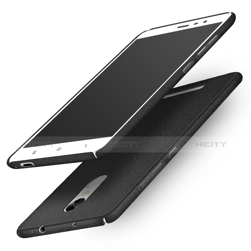 Funda Dura Plastico Rigida Fino Arenisca Q01 para Xiaomi Redmi Note 3 Negro