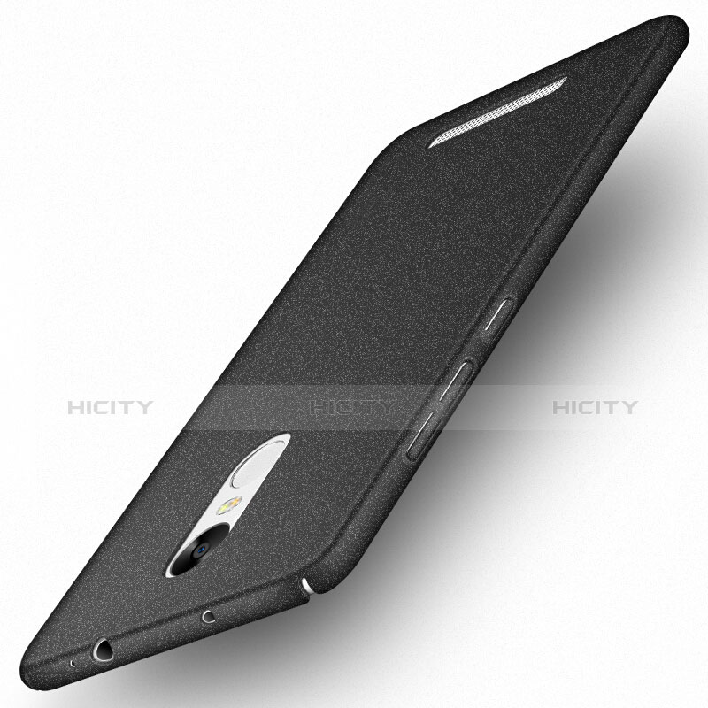 Funda Dura Plastico Rigida Fino Arenisca Q01 para Xiaomi Redmi Note 3 Pro Negro