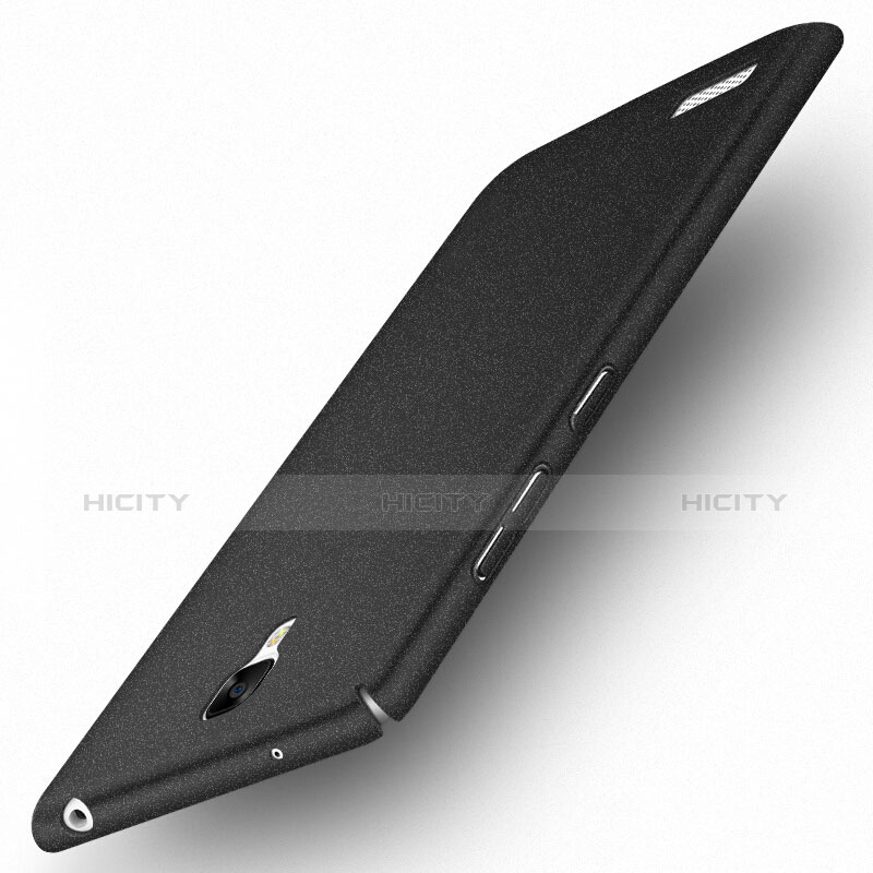 Funda Dura Plastico Rigida Fino Arenisca Q01 para Xiaomi Redmi Note Negro