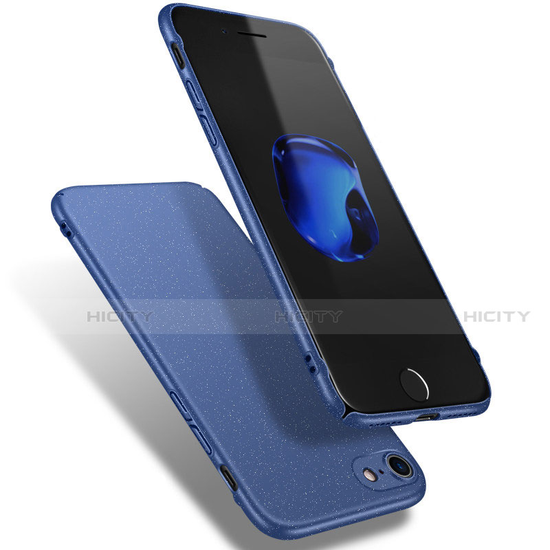 Funda Dura Plastico Rigida Fino Arenisca Q02 para Apple iPhone SE (2020) Azul