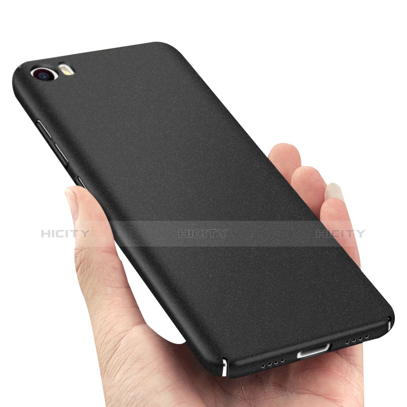 Funda Dura Plastico Rigida Fino Arenisca Q03 para Xiaomi Mi 5 Negro