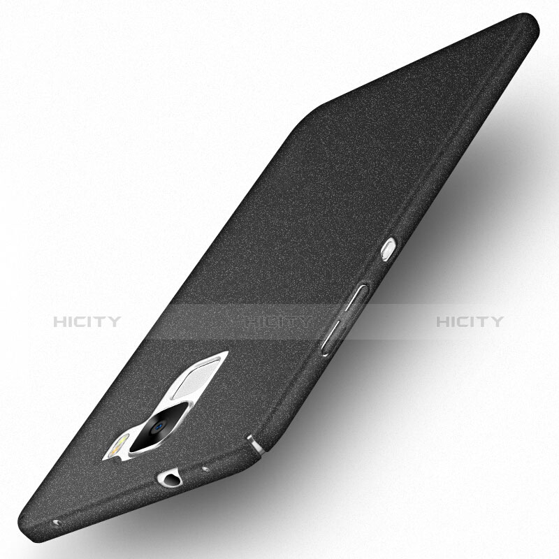 Funda Dura Plastico Rigida Fino Arenisca R01 para Huawei Honor 7 Dual SIM Negro