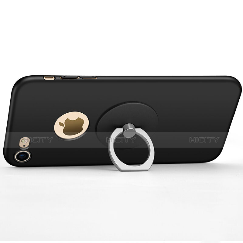 Funda Dura Plastico Rigida Mate con Agujero para Apple iPhone 8 Plus Negro