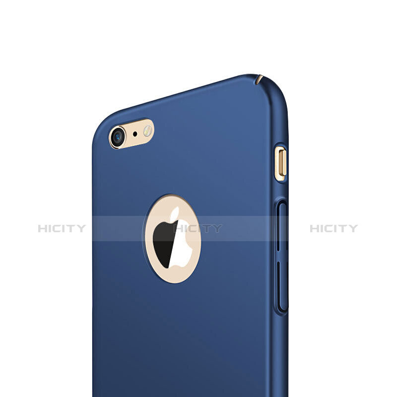 Funda Dura Plastico Rigida Mate con Agujero y Anillo de dedo Soporte para Apple iPhone 8 Azul