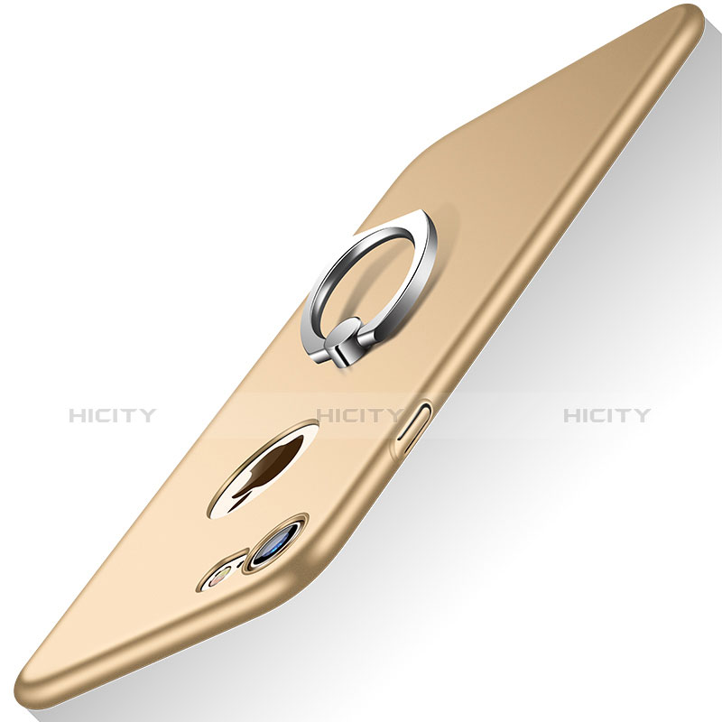 Funda Dura Plastico Rigida Mate con Anillo de dedo Soporte A02 para Apple iPhone 8 Oro