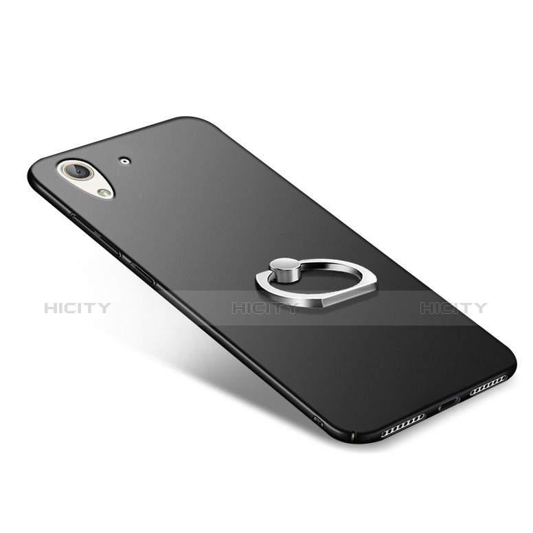 Funda Dura Plastico Rigida Mate con Anillo de dedo Soporte A02 para Huawei Honor 5A Negro