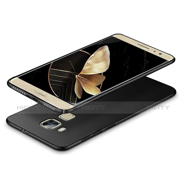 Funda Dura Plastico Rigida Mate con Anillo de dedo Soporte A02 para Huawei Nova Plus Negro