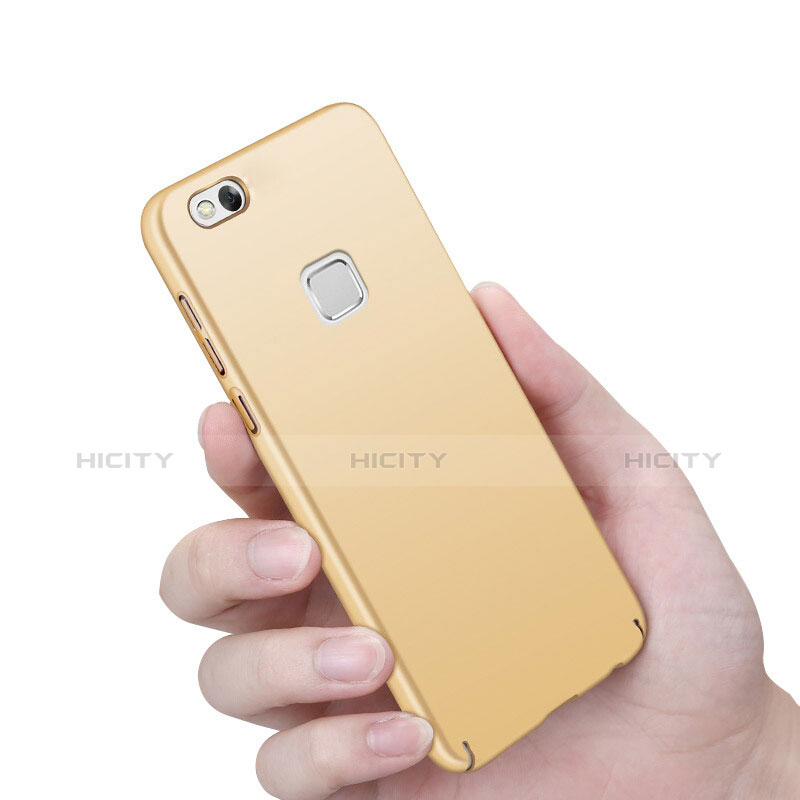 Funda Dura Plastico Rigida Mate con Anillo de dedo Soporte C01 para Huawei P10 Lite Oro