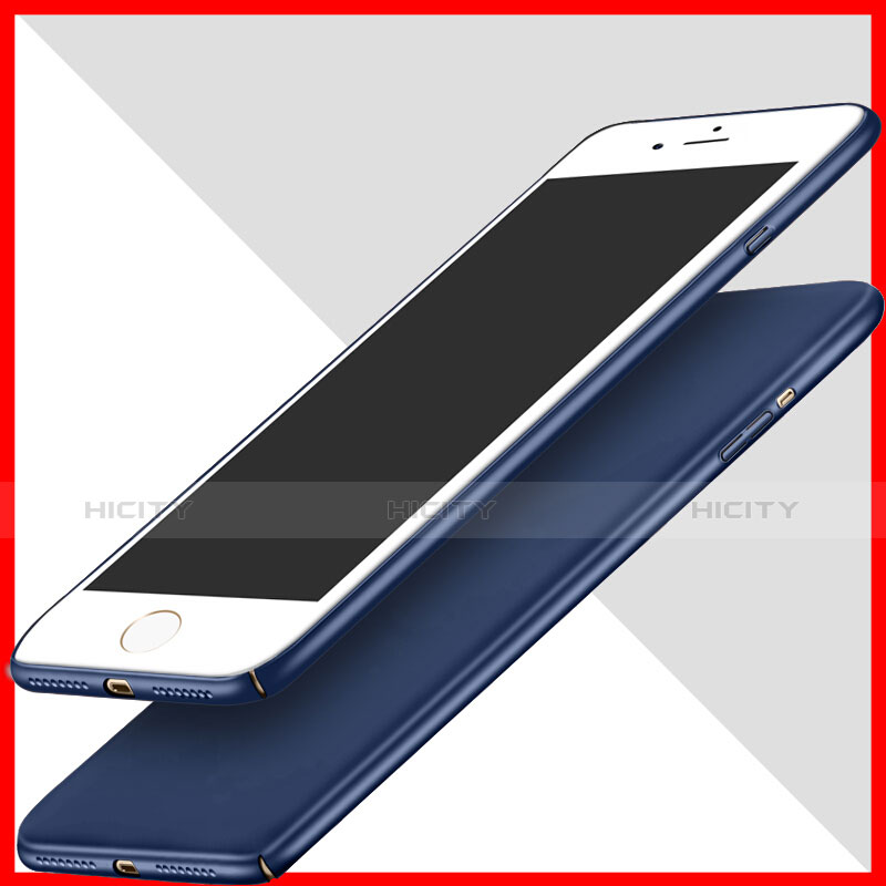 Funda Dura Plastico Rigida Mate con Anillo de dedo Soporte para Apple iPhone 8 Plus Azul