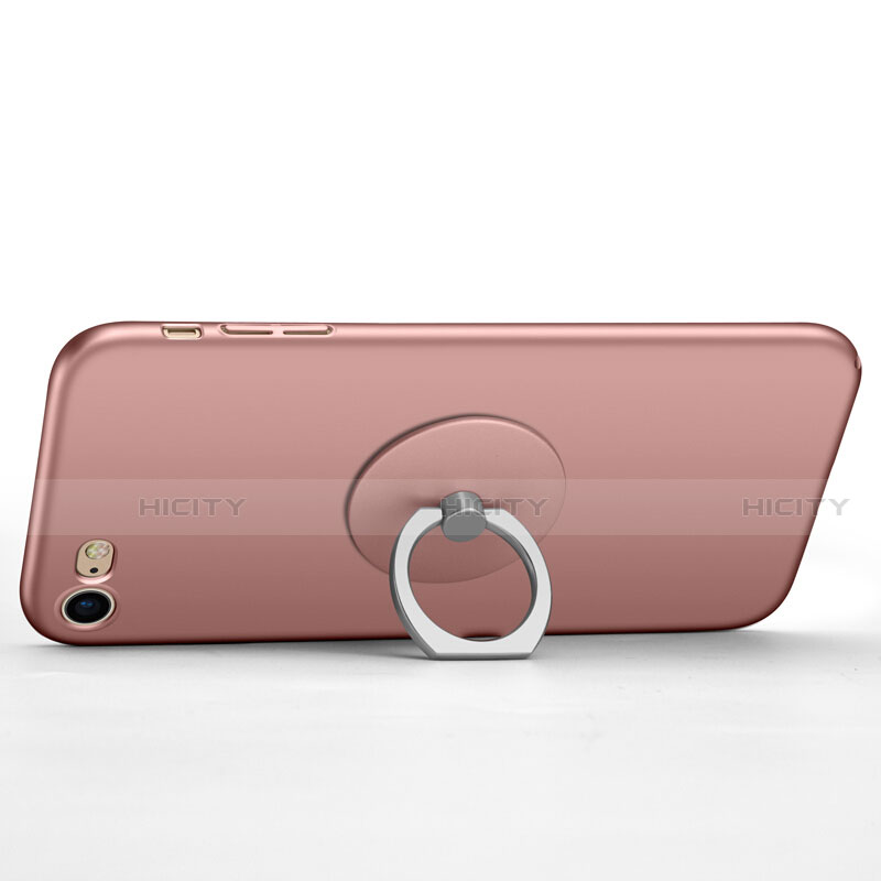Funda Dura Plastico Rigida Mate con Anillo de dedo Soporte para Apple iPhone SE (2020) Rosa