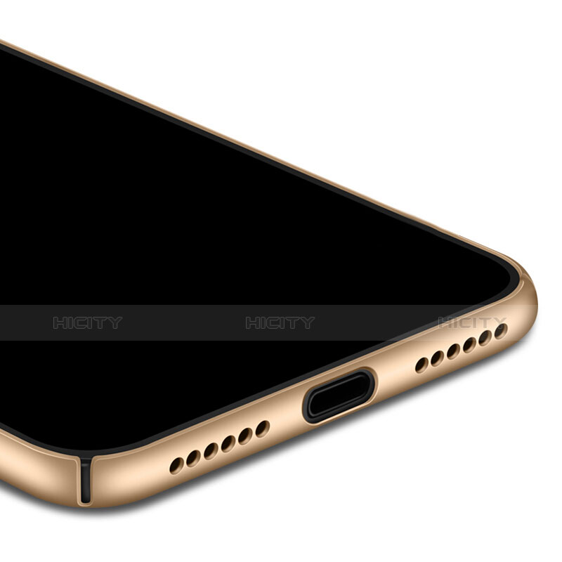 Funda Dura Plastico Rigida Mate con Anillo de dedo Soporte para Apple iPhone Xs Max Oro