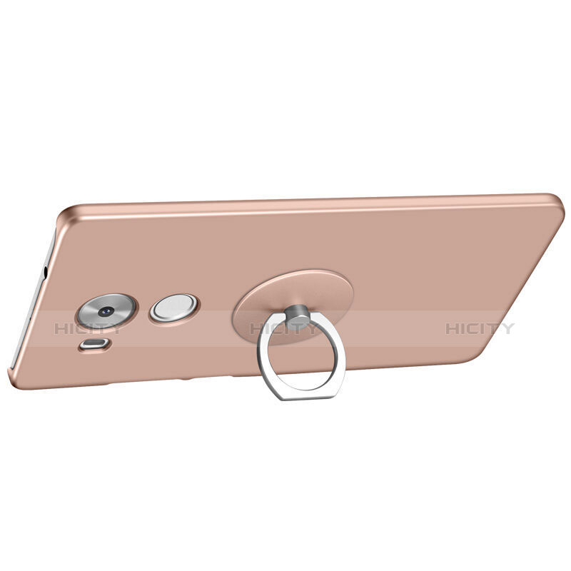 Funda Dura Plastico Rigida Mate con Anillo de dedo Soporte para Huawei Mate 8 Rosa