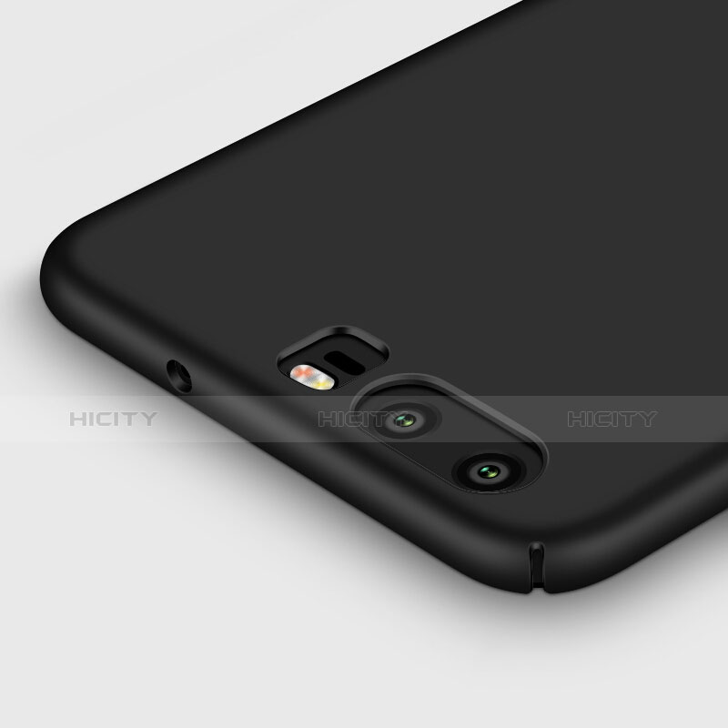 Funda Dura Plastico Rigida Mate con Anillo de dedo Soporte para Huawei P10 Plus Negro