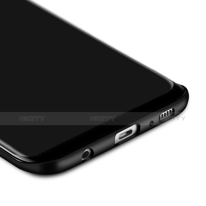 Funda Dura Plastico Rigida Mate con Anillo de dedo Soporte para Samsung Galaxy S8 Plus Negro