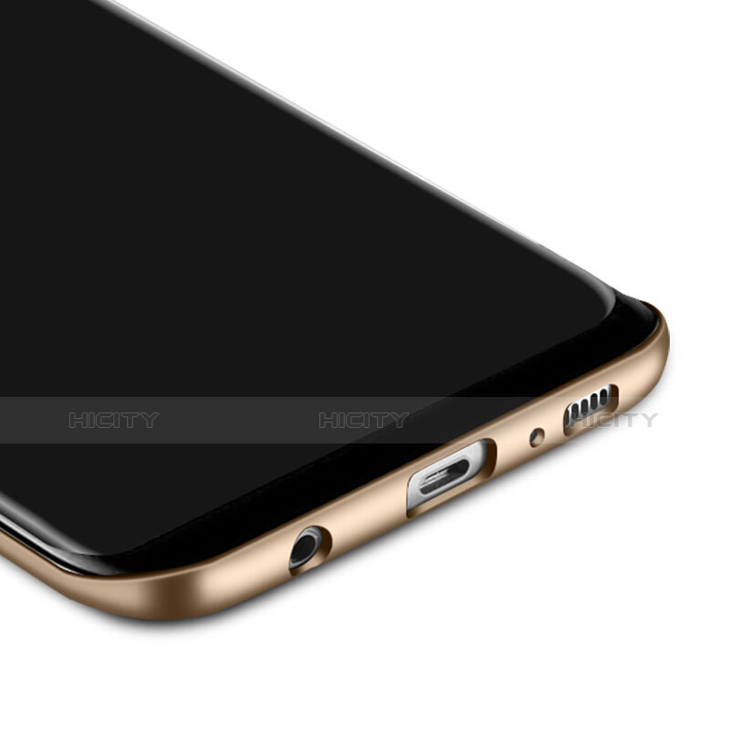 Funda Dura Plastico Rigida Mate con Anillo de dedo Soporte para Samsung Galaxy S8 Plus Oro