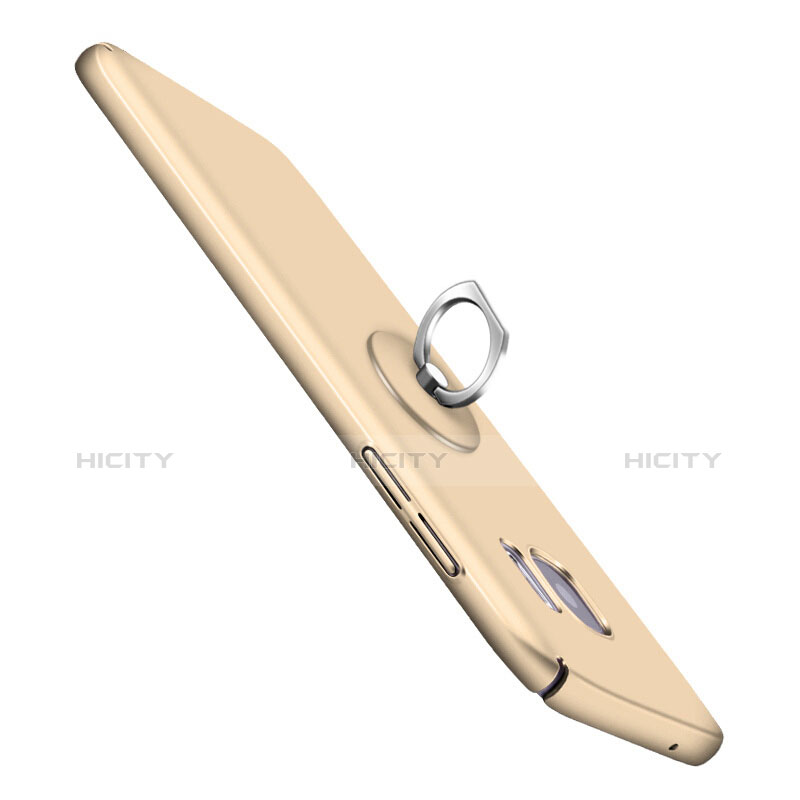 Funda Dura Plastico Rigida Mate con Anillo de dedo Soporte para Samsung Galaxy S8 Plus Oro