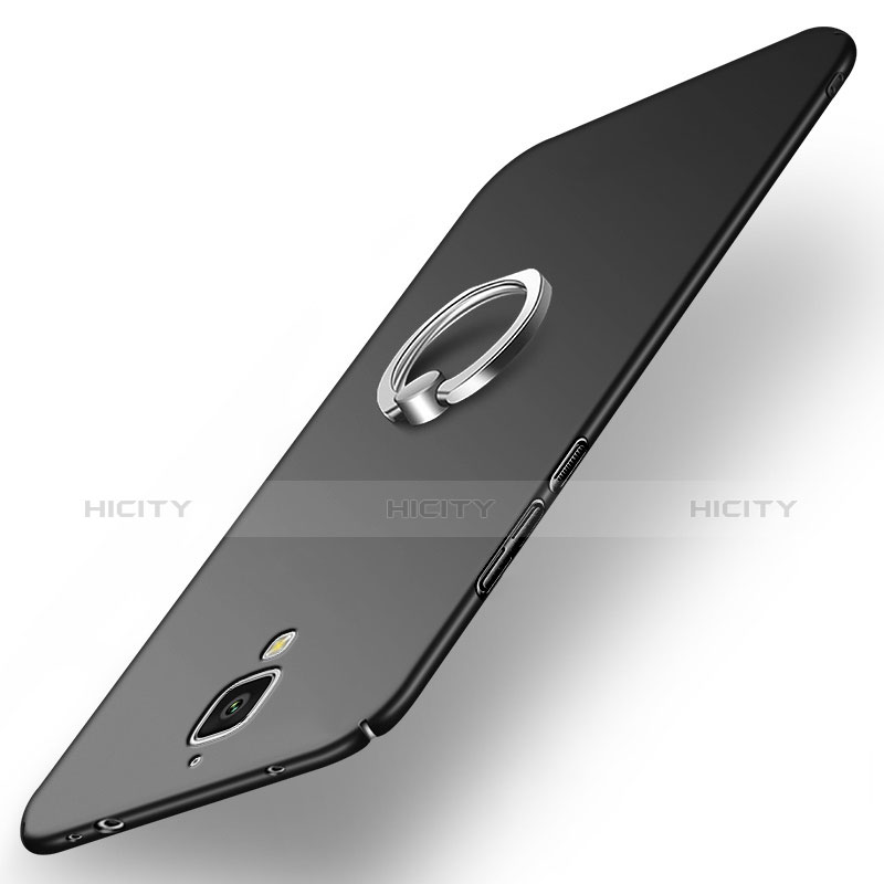 Funda Dura Plastico Rigida Mate con Anillo de dedo Soporte para Xiaomi Mi 4 Negro