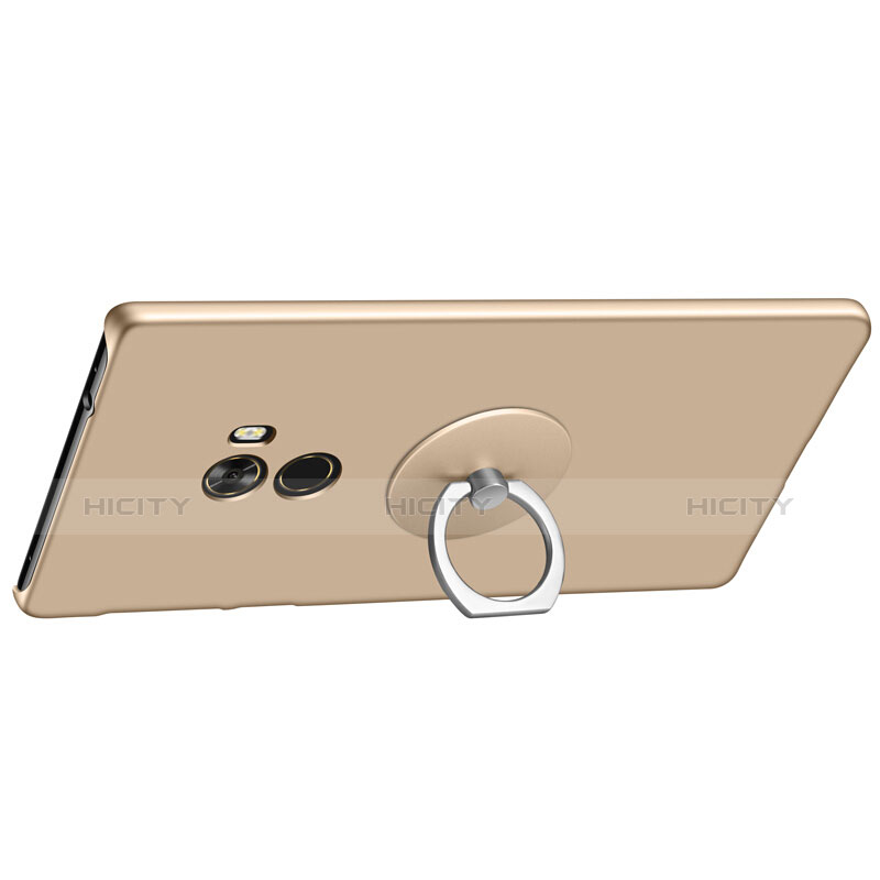 Funda Dura Plastico Rigida Mate con Anillo de dedo Soporte para Xiaomi Mi Mix Oro