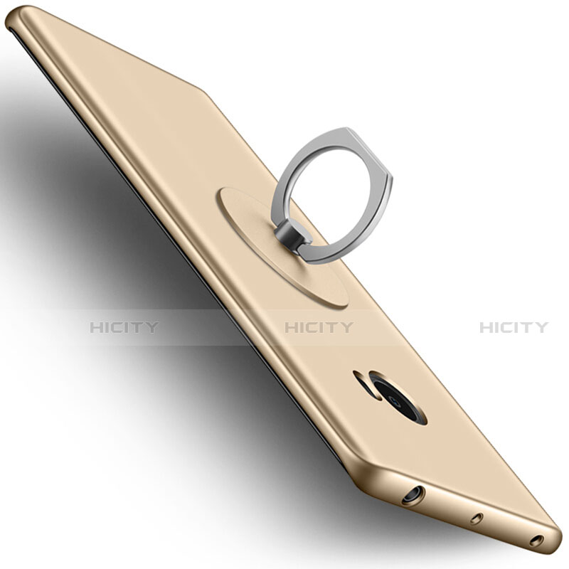 Funda Dura Plastico Rigida Mate con Anillo de dedo Soporte para Xiaomi Mi Note 2 Special Edition Oro