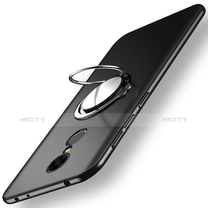 Funda Dura Plastico Rigida Mate con Anillo de dedo Soporte para Xiaomi Redmi 5 Negro