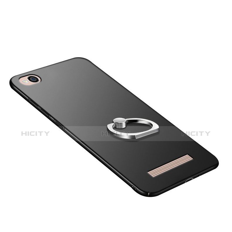 Funda Dura Plastico Rigida Mate con Anillo de dedo Soporte para Xiaomi Redmi 5A Negro