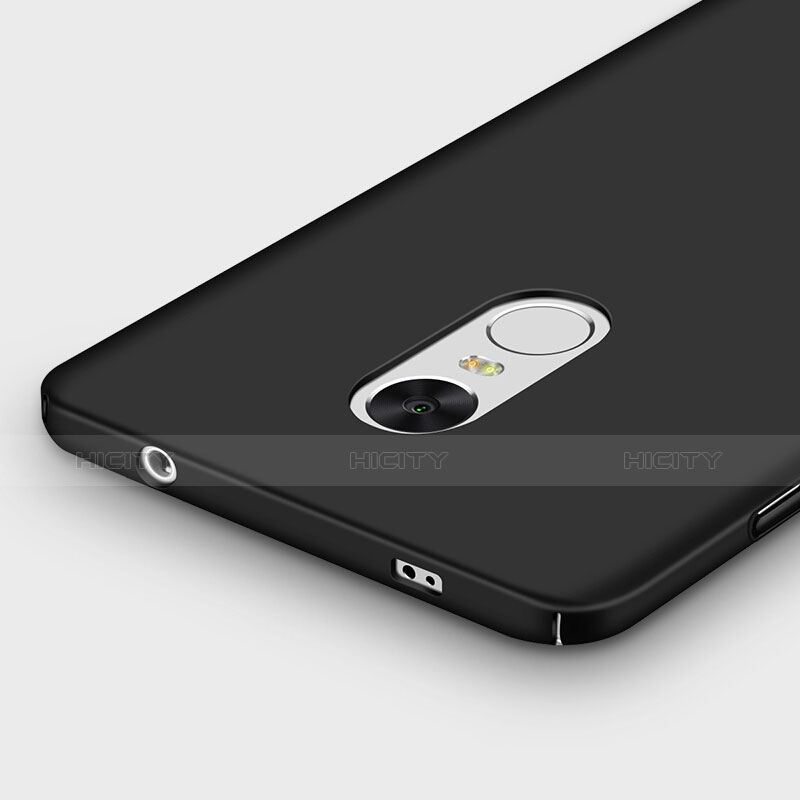 Funda Dura Plastico Rigida Mate con Anillo de dedo Soporte para Xiaomi Redmi Note 4 Standard Edition Negro