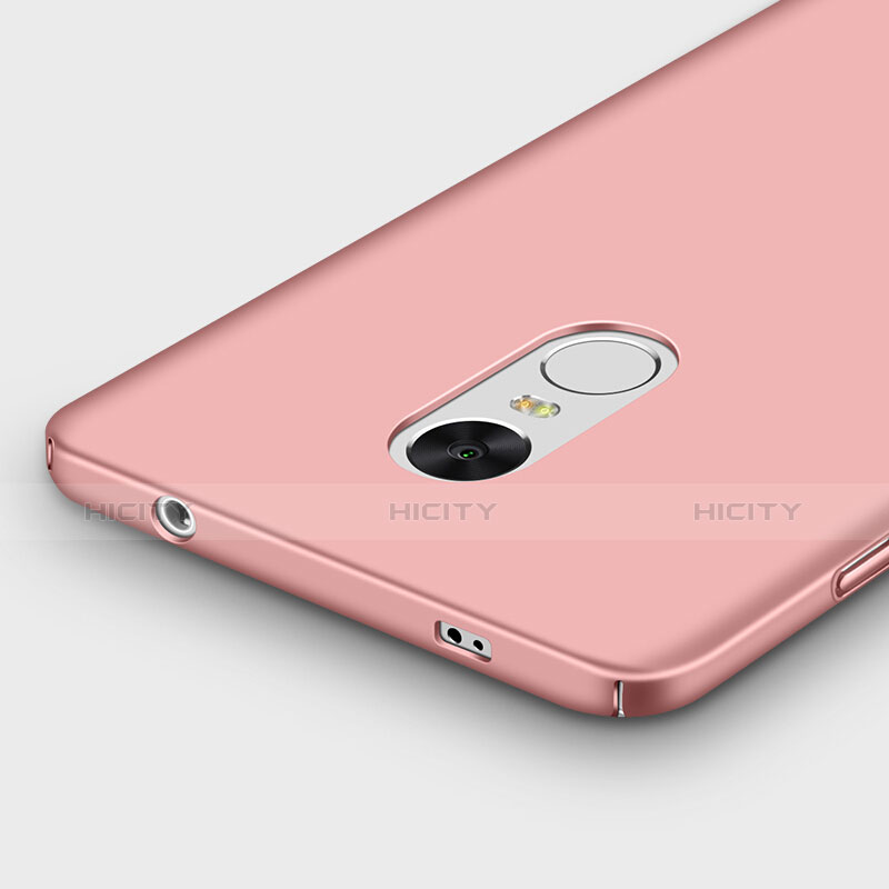 Funda Dura Plastico Rigida Mate con Anillo de dedo Soporte para Xiaomi Redmi Note 4X Oro Rosa