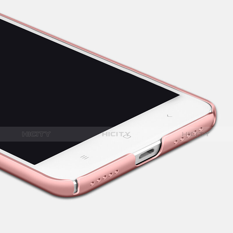 Funda Dura Plastico Rigida Mate con Anillo de dedo Soporte para Xiaomi Redmi Note 4X Oro Rosa